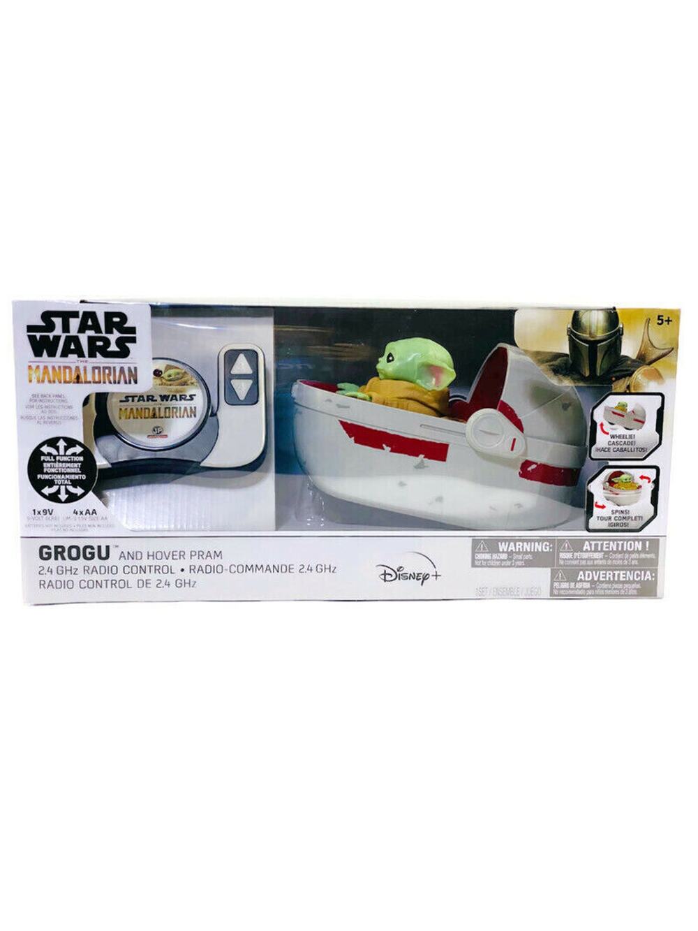 Star Wars Mandalorian Grogu Baby Yoda 9" RC Hover Pram Remote Control 2.4GHz